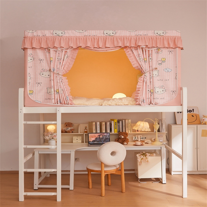 91家纺网 家纺一手货源 找家纺 艾晶美家纺有限公司 2025新款学生宿舍遮光保暖蚊帐夹棉床帘蚊帐大学生宿舍蚊帐 学生布帘款-kmi瞄粉玉