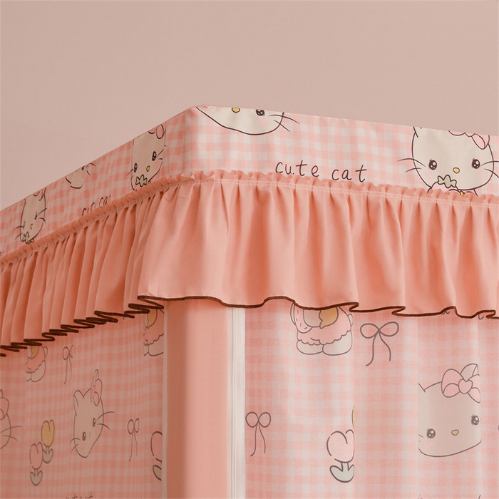 91家纺网 家纺一手货源 找家纺 艾晶美家纺有限公司 2025新款学生宿舍遮光保暖蚊帐夹棉床帘蚊帐大学生宿舍蚊帐 学生布帘款-kmi瞄粉玉