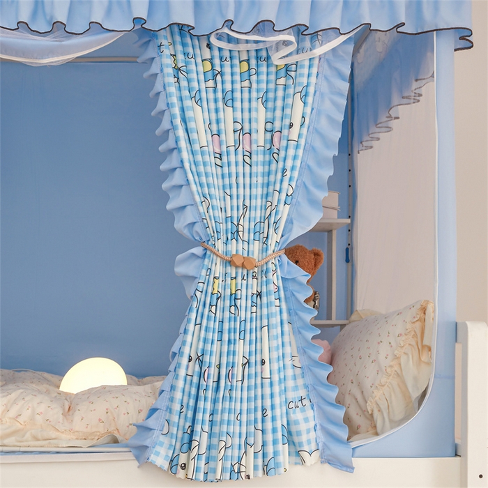 91家纺网 家纺一手货源 找家纺 艾晶美家纺有限公司 2025新款学生宿舍遮光保暖蚊帐夹棉床帘蚊帐大学生宿舍蚊帐 学生布帘款-kmi瞄蓝