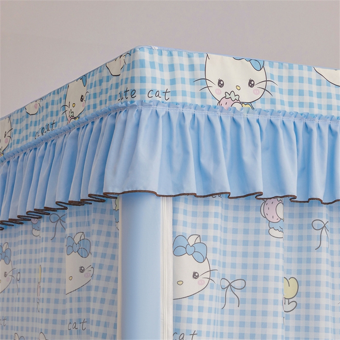 91家纺网 家纺一手货源 找家纺 艾晶美家纺有限公司 2025新款学生宿舍遮光保暖蚊帐夹棉床帘蚊帐大学生宿舍蚊帐 学生布帘款-kmi瞄蓝