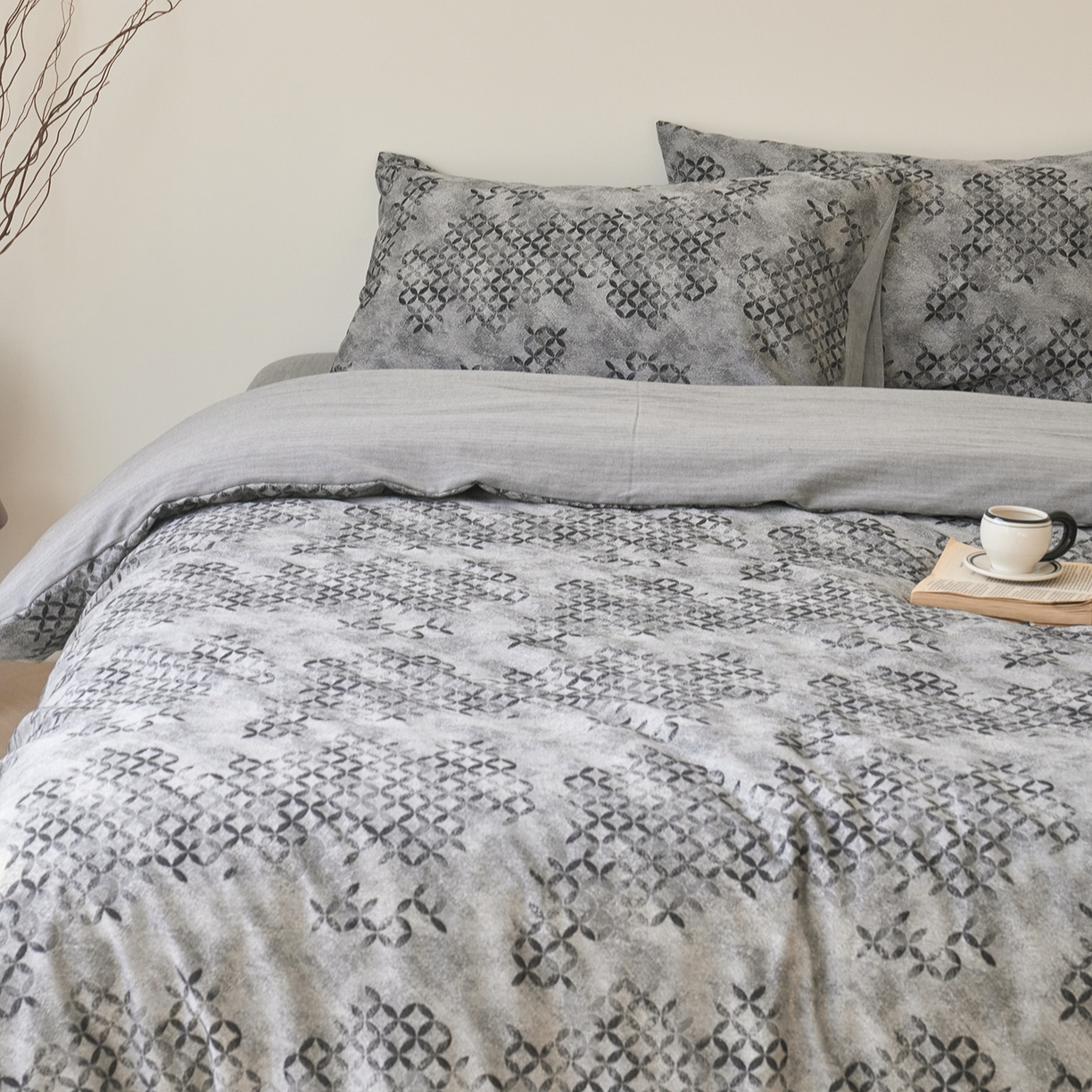 91家纺网 家纺一手货源 找家纺 （总）云上 2025新款全棉新疆长绒棉色织大提花床品四件套-星辰系列（控价：券后活动后不低于348元）