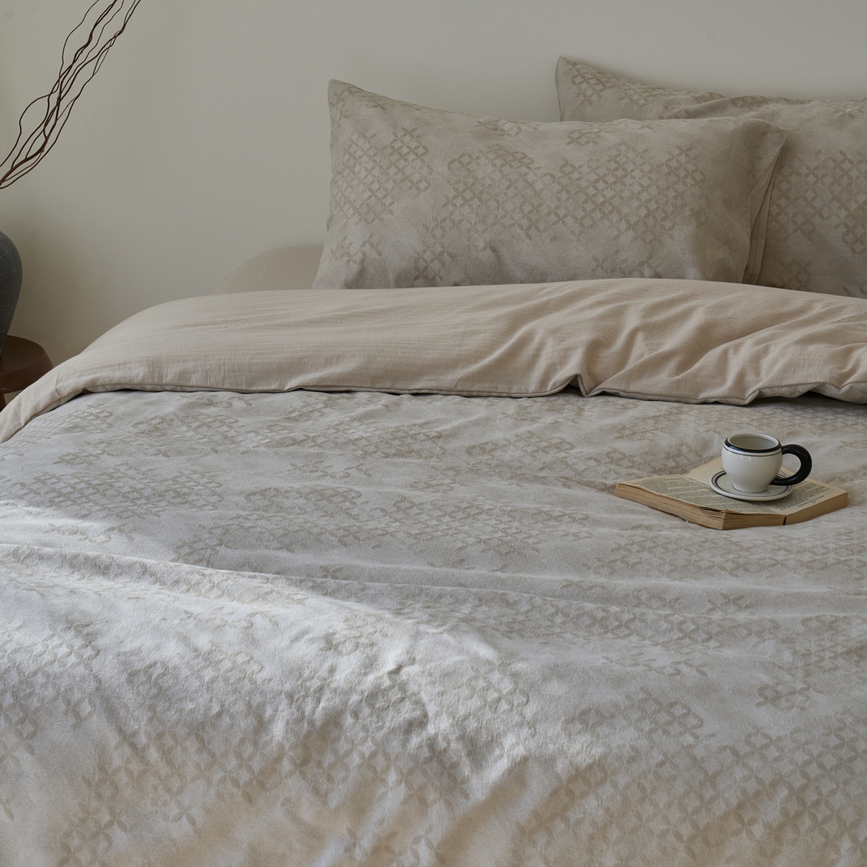 91家纺网 家纺一手货源 找家纺 （总）云上 2025新款全棉新疆长绒棉色织大提花床品四件套-星辰系列（控价：券后活动后不低于348元）