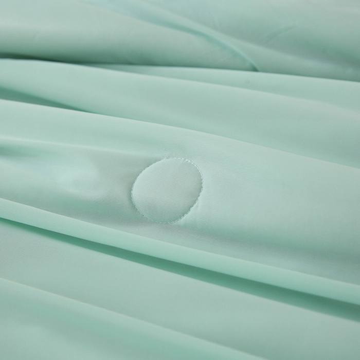 91家纺网 家纺一手货源 找家纺 缦绣阁 2025春夏新款纯色双拼凉感丝夏被冰淇淋夏被夏凉被空调被被子被芯跨境外贸爆款 水绿-浅灰