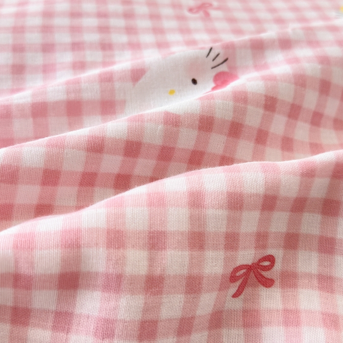 91家纺网 家纺一手货源 找家纺 （总）北鸣有鱼枕芯馆 2025新款全棉双层纱漫画家系列荞麦枕-胡须猫