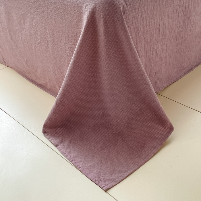 91家纺网 家纺一手货源 找家纺 阿曼达 2025新款水洗亲肤波点纯色拼色撞色可盐可甜复古氛围感四件套 波点-紫