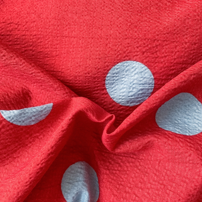 91家纺网 家纺一手货源 找家纺 阿曼达 2025新款水洗亲肤波点纯色拼色撞色可盐可甜复古氛围感四件套 波点-红