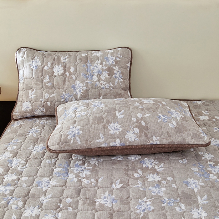 91家纺网 家纺一手货源 找家纺 圣比熊 2025新款原麻夹棉枕套加厚枕套宿舍单人枕芯套三层加厚枕头套内胆套 漫步花丛-蓝