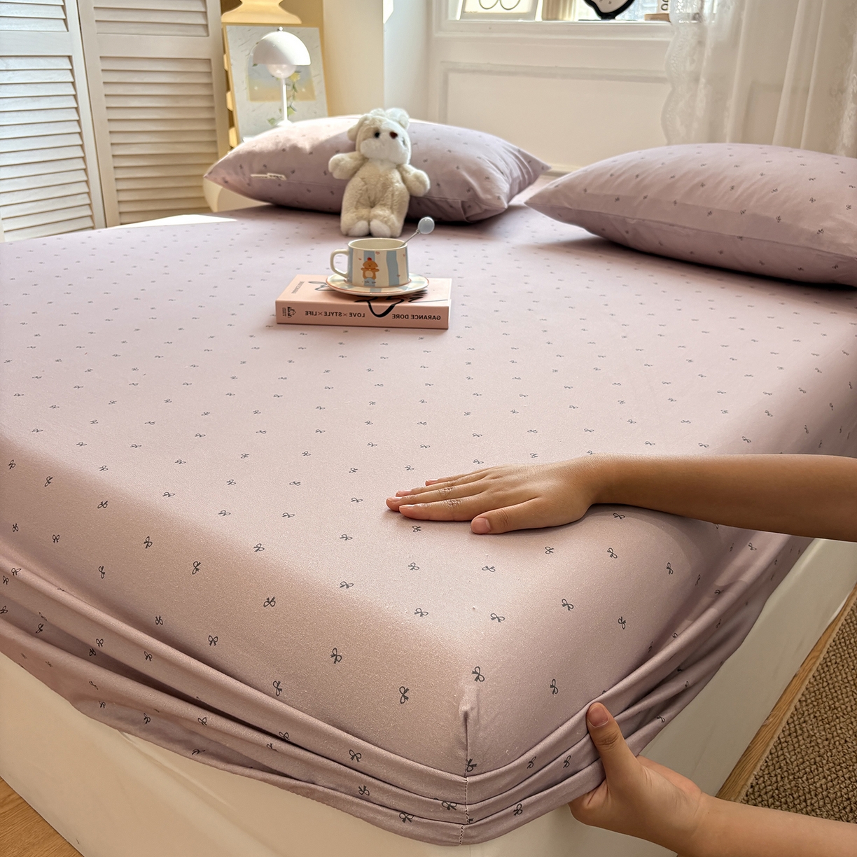 91家纺网 家纺一手货源 找家纺 （总）居眠 2025新款A类全棉磨毛印花床笠