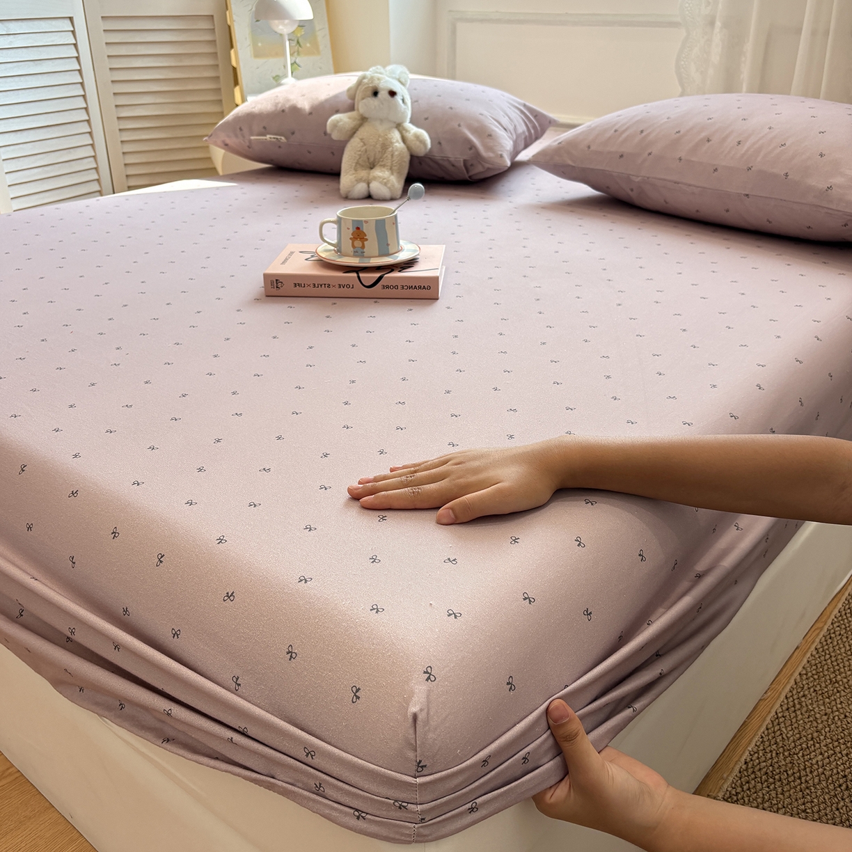 91家纺网 家纺一手货源 找家纺 （总）居眠 2025新款A类全棉磨毛印花床笠