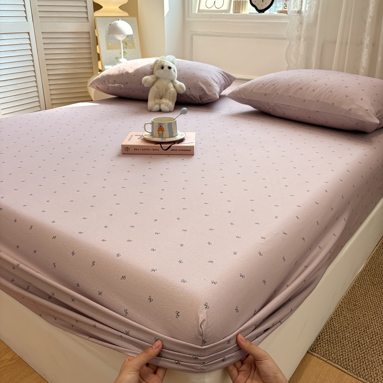 91家纺网 家纺一手货源 找家纺 （总）居眠 2025新款A类全棉磨毛印花床笠