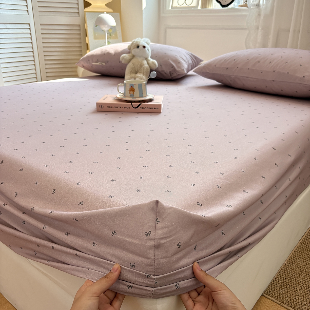 91家纺网 家纺一手货源 找家纺 （总）居眠 2025新款A类全棉磨毛印花床笠