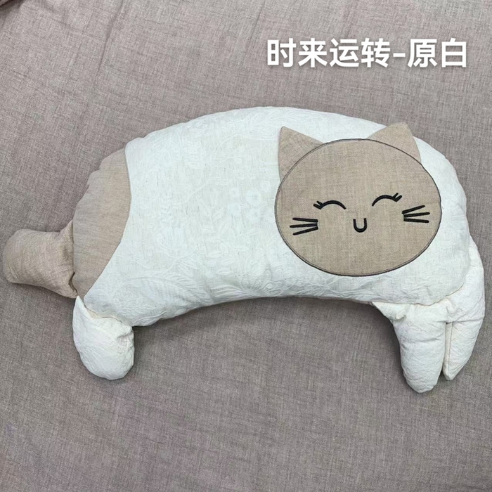 鲁爱家纺供货 2025秋冬新款荞麦枕（可拆洗枕芯+枕套） 时来运转-原白