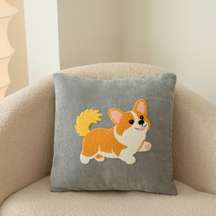 91家纺网 家纺一手货源 找家纺 （总）新奇异 2025新款卡通毛巾绣雪尼尔抱枕