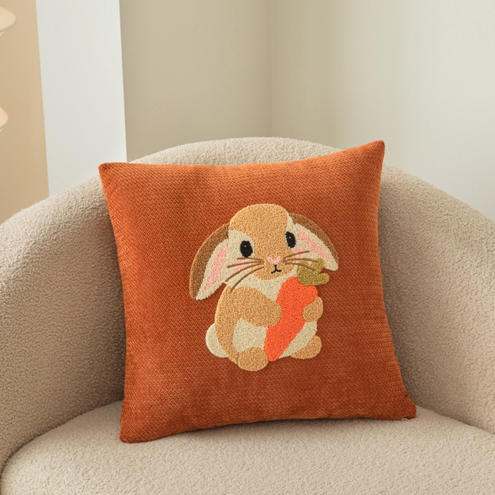 91家纺网 家纺一手货源 找家纺 （总）新奇异 2025新款卡通毛巾绣雪尼尔抱枕