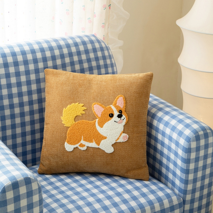 91家纺网 家纺一手货源 找家纺 （总）新奇异 2025新款卡通毛巾绣雪尼尔抱枕