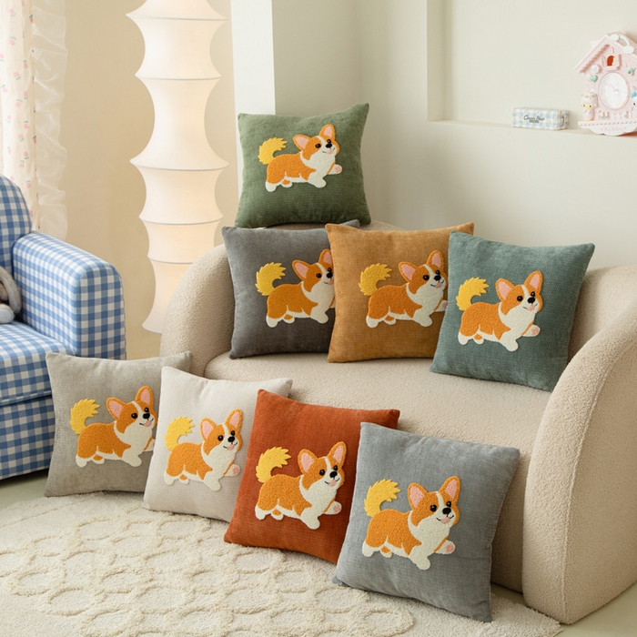 91家纺网 家纺一手货源 找家纺 新奇异 2025新款卡通毛巾绣雪尼尔抱枕 组合图