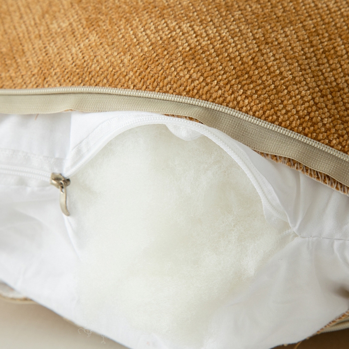 91家纺网 家纺一手货源 找家纺 新奇异 2025新款卡通毛巾绣雪尼尔抱枕 可爱狗-黄色