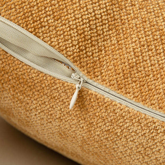 91家纺网 家纺一手货源 找家纺 新奇异 2025新款卡通毛巾绣雪尼尔抱枕 可爱狗-黄色