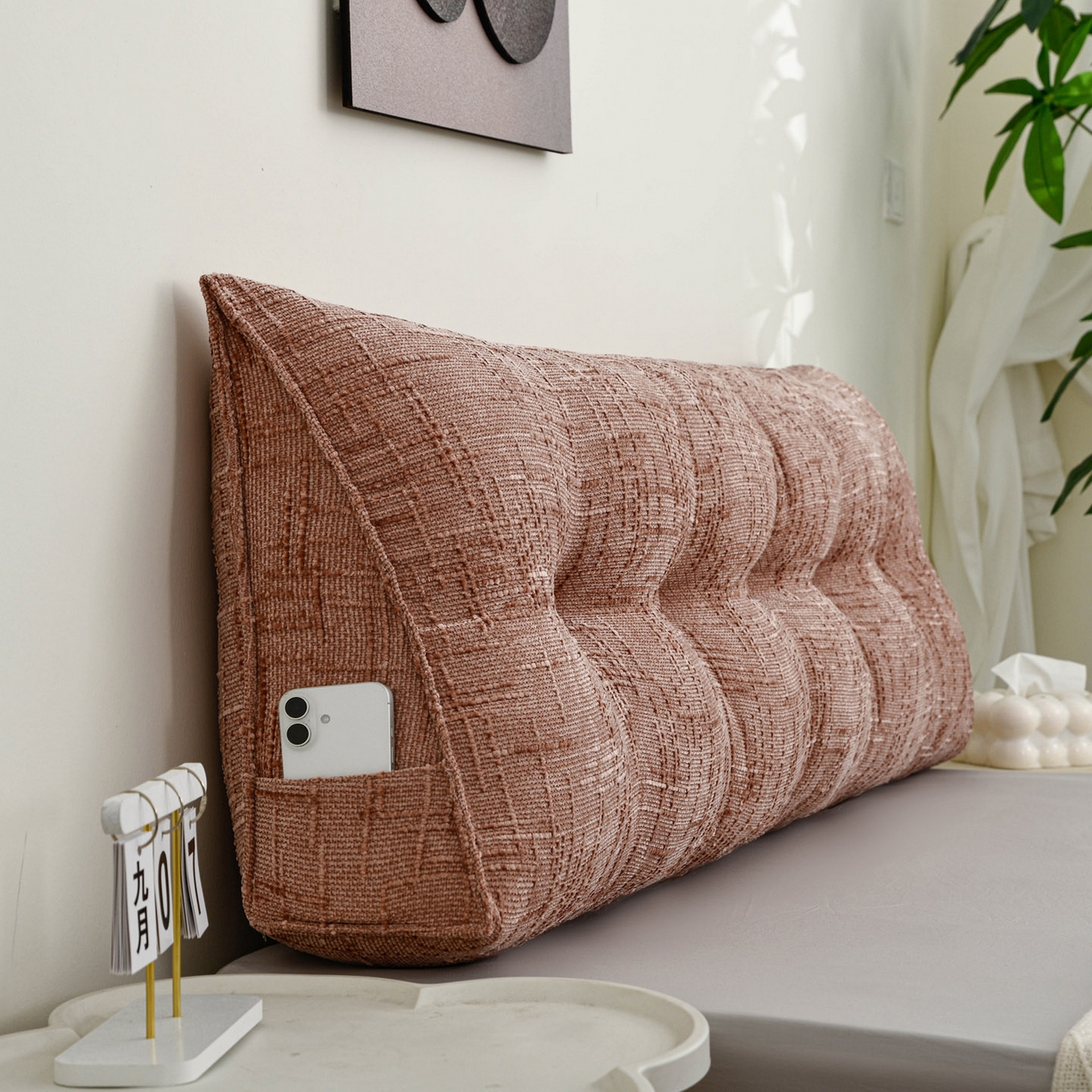 91家纺网 家纺一手货源 找家纺 （总）美达人 2025新款肌理麻三角靠背靠垫