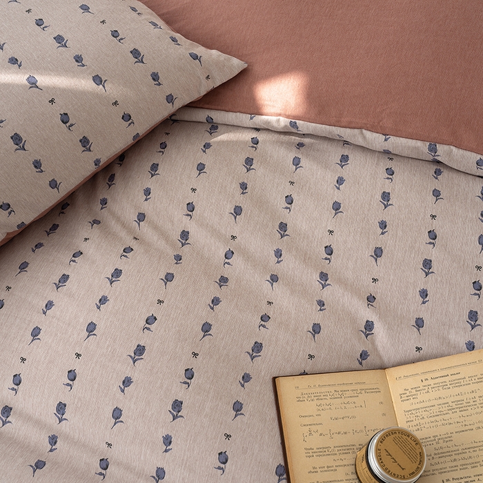 91家纺网 家纺一手货源 找家纺 竹合家纺 2025秋冬新款加厚磨毛色织暖绒系列针织四件套高克重 玫瑰花语