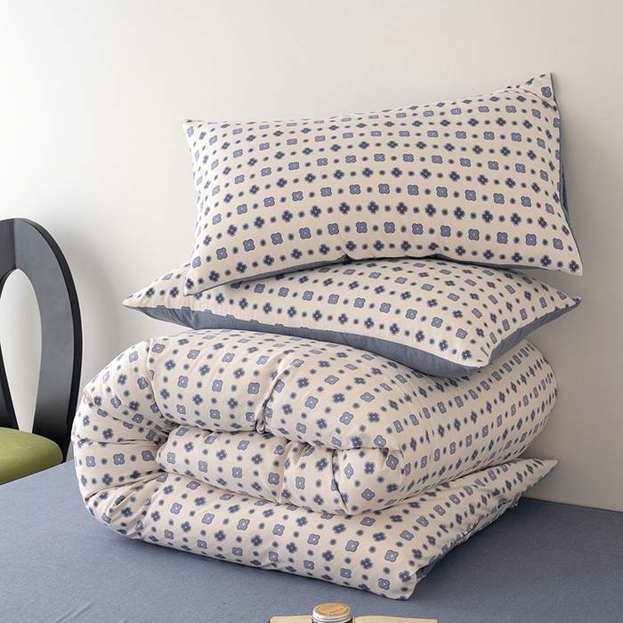 91家纺网 家纺一手货源 找家纺 竹合家纺 2025秋冬新款加厚磨毛色织暖绒系列针织四件套高克重 轻奢老花