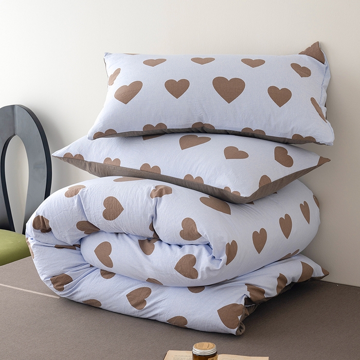 91家纺网 家纺一手货源 找家纺 竹合家纺 2025秋冬新款加厚磨毛色织暖绒系列针织四件套高克重 心动咖