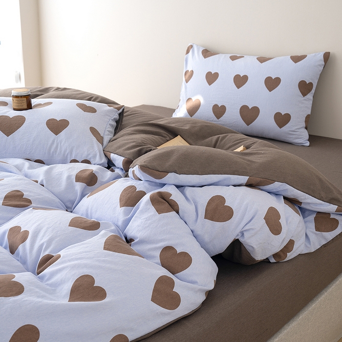 91家纺网 家纺一手货源 找家纺 竹合家纺 2025秋冬新款加厚磨毛色织暖绒系列针织四件套高克重 心动咖