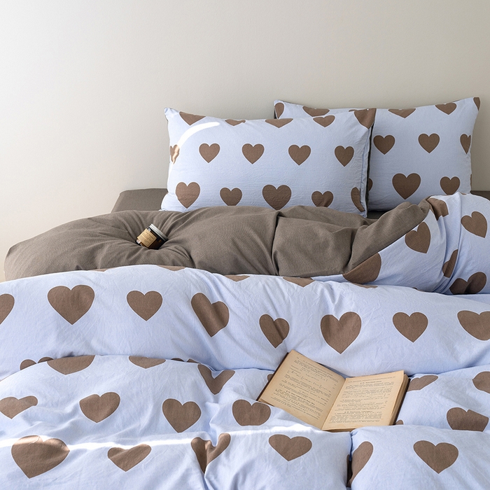 91家纺网 家纺一手货源 找家纺 竹合家纺 2025秋冬新款加厚磨毛色织暖绒系列针织四件套高克重 心动咖