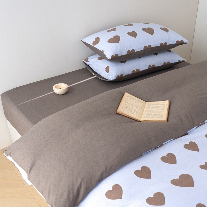 91家纺网 家纺一手货源 找家纺 竹合家纺 2025秋冬新款加厚磨毛色织暖绒系列针织四件套高克重 心动咖