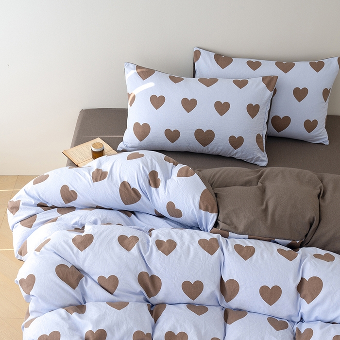 91家纺网 家纺一手货源 找家纺 竹合家纺 2025秋冬新款加厚磨毛色织暖绒系列针织四件套高克重 心动咖