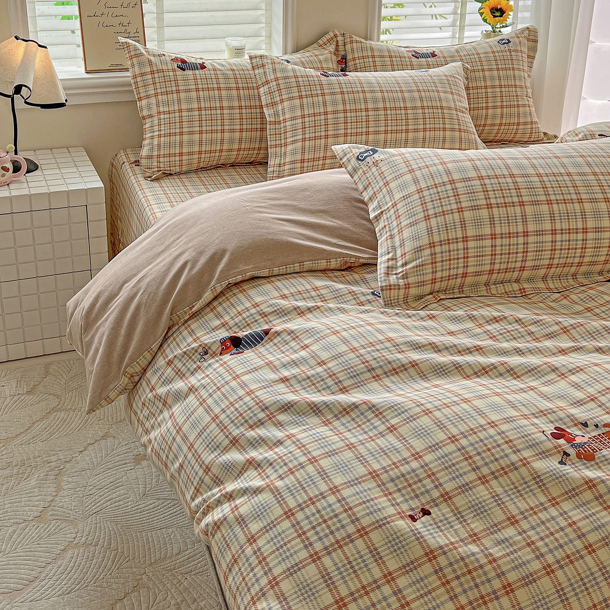 91家纺网 家纺一手货源 找家纺 （总）依庭 2025新款高克重全棉纯棉磨毛印花单被套