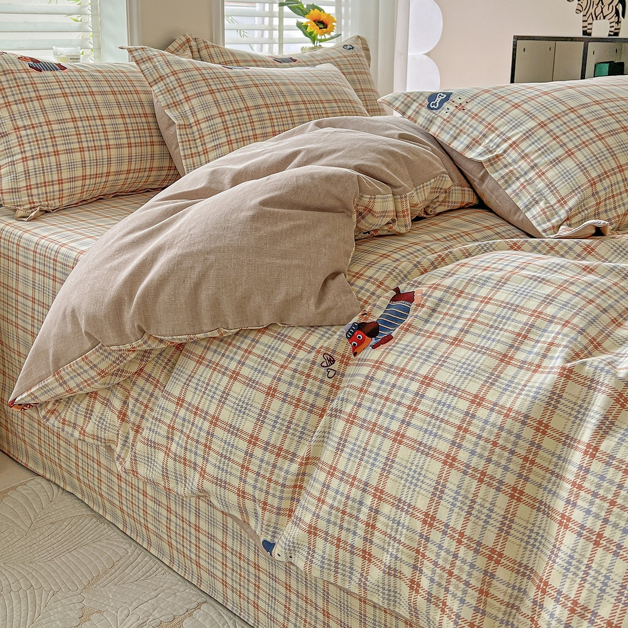 91家纺网 家纺一手货源 找家纺 （总）依庭 2025新款高克重全棉纯棉磨毛印花单被套