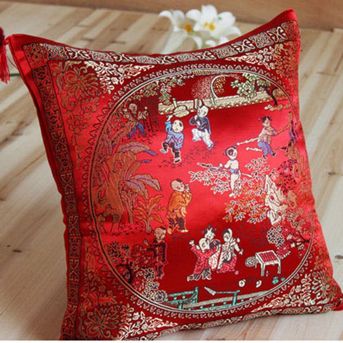 91家纺网 家纺一手货源 找家纺 （总）仁宇枕业 2025新款新品 大红婚庆喜庆腰枕抱枕靠垫芯福字喜字全家福特价跑量送人抱枕头枕芯