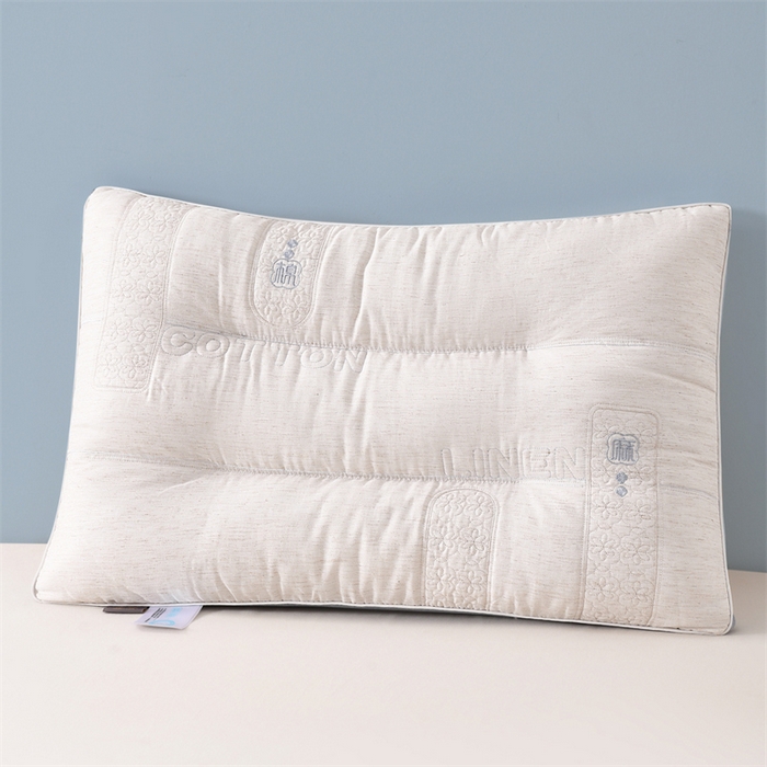 91家纺网 家纺一手货源 找家纺 （总）仁宇枕业 2025新款新品 棉麻羽丝绒舒适定型枕头枕芯
