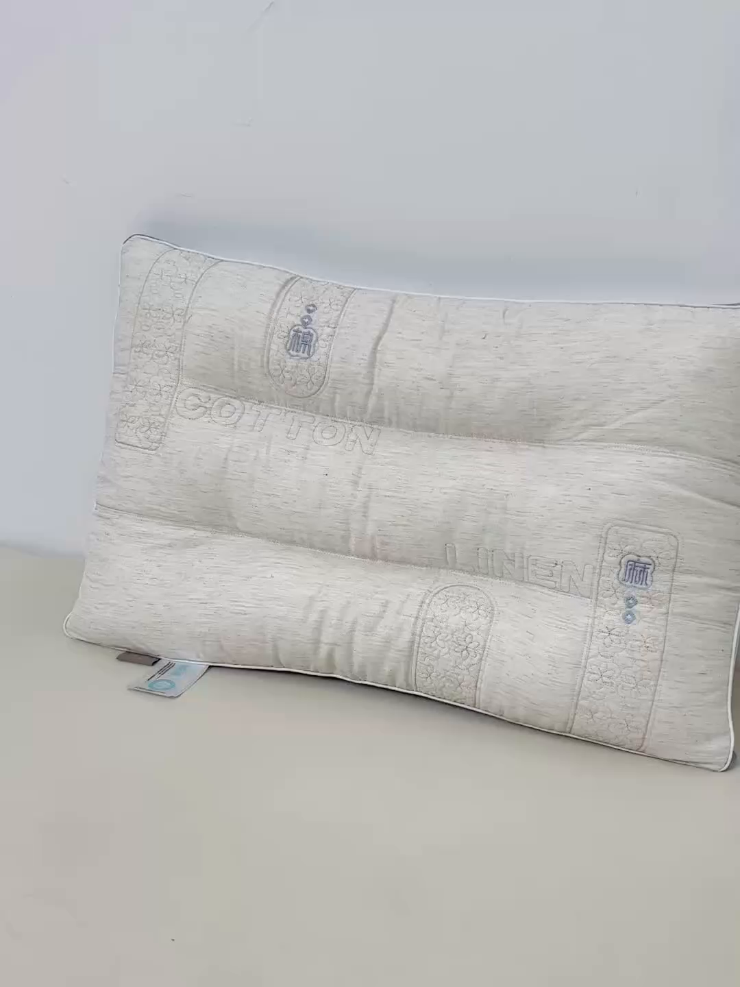 91家纺网 家纺一手货源 找家纺 （总）仁宇枕业 2025新款新品 棉麻羽丝绒舒适定型枕头枕芯