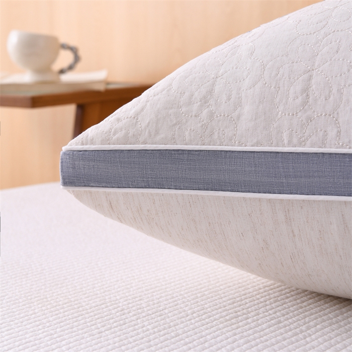 91家纺网 家纺一手货源 找家纺 （总）仁宇枕业 2025新款新品棉麻羽丝绒舒适定型枕头枕芯 棉麻舒适枕