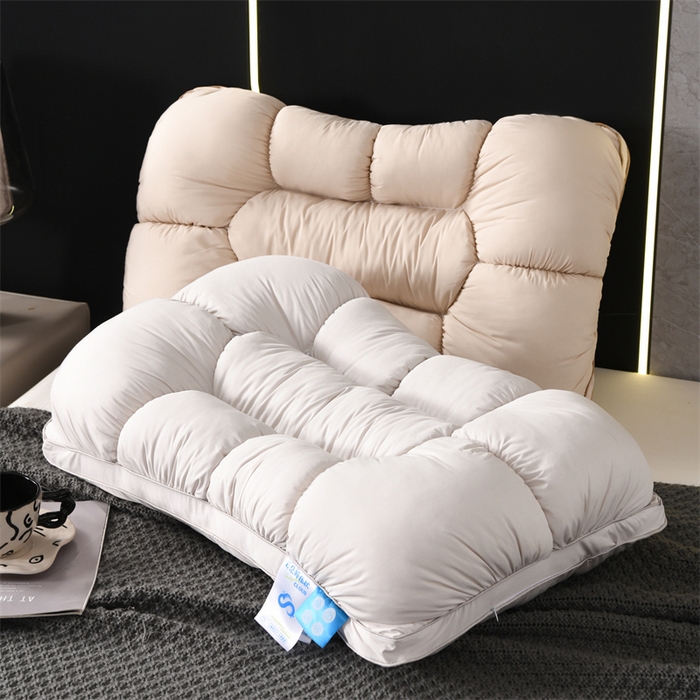 91家纺网 家纺一手货源 找家纺 （总）仁宇枕业 2025新款新品 日式软软糯糯面包羽丝绒舒适枕头枕芯