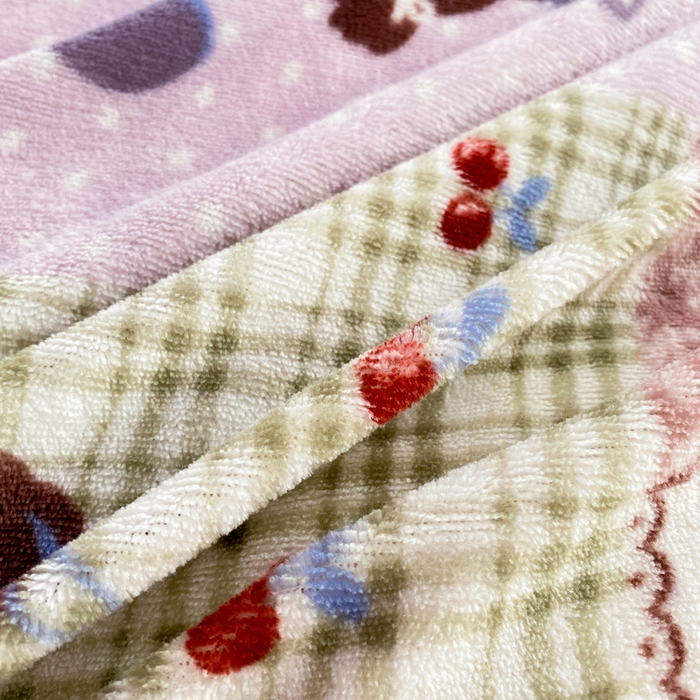 91家纺网 家纺一手货源 找家纺 云木里 2025新款热卖大宽花边牛奶绒床盖款四件套 紫色日记