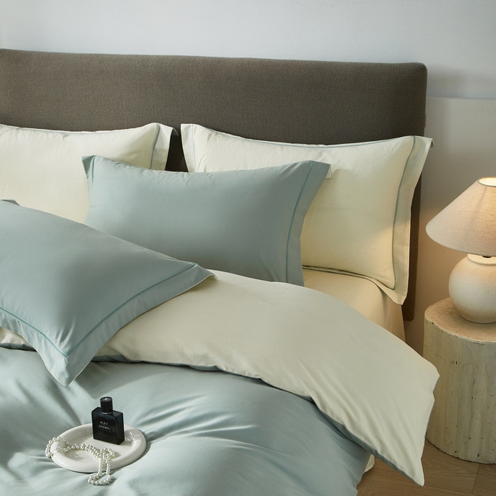 91家纺网 家纺一手货源 找家纺 （总）沐白家居 2025新款全棉高支高密纯色轻磨毛三四件套