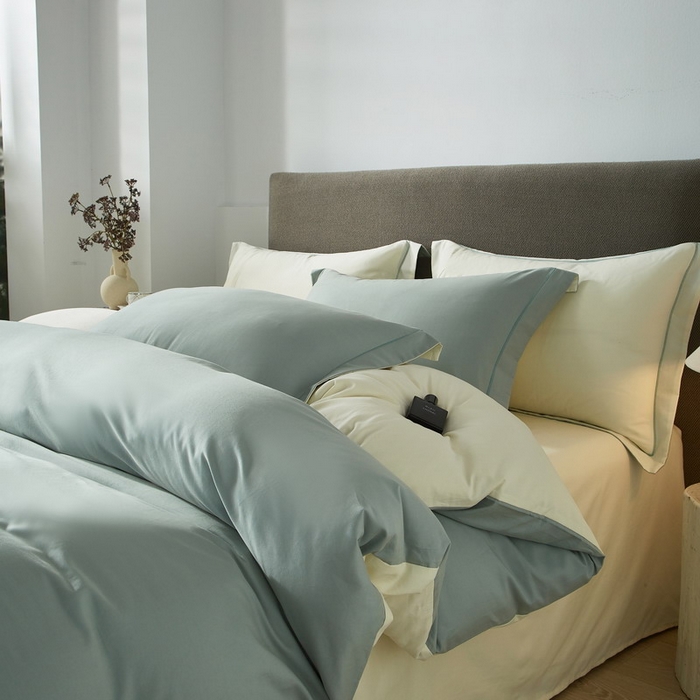 91家纺网 家纺一手货源 找家纺 （总）沐白家居 2025新款全棉高支高密纯色轻磨毛三四件套