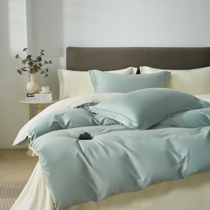 91家纺网 家纺一手货源 找家纺 （总）沐白家居 2025新款全棉高支高密纯色轻磨毛三四件套