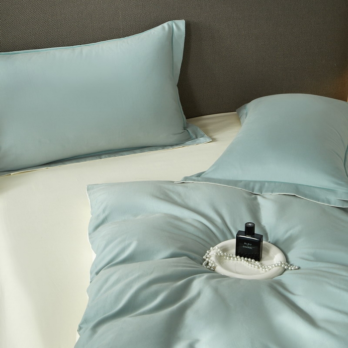 91家纺网 家纺一手货源 找家纺 （总）沐白家居 2025新款全棉高支高密纯色轻磨毛三四件套