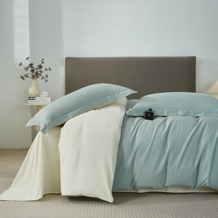 91家纺网 家纺一手货源 找家纺 （总）沐白家居 2025新款全棉高支高密纯色轻磨毛三四件套