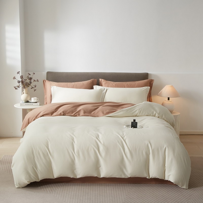 91家纺网 家纺一手货源 找家纺 （总）沐白家居 2025新款全棉高支高密纯色轻磨毛三四件套