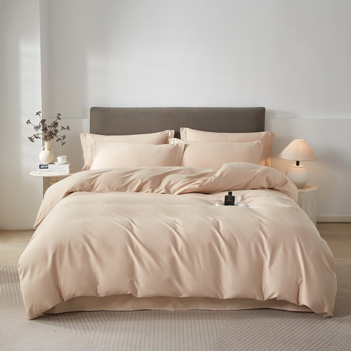 91家纺网 家纺一手货源 找家纺 （总）沐白家居 2025新款全棉高支高密纯色轻磨毛三四件套