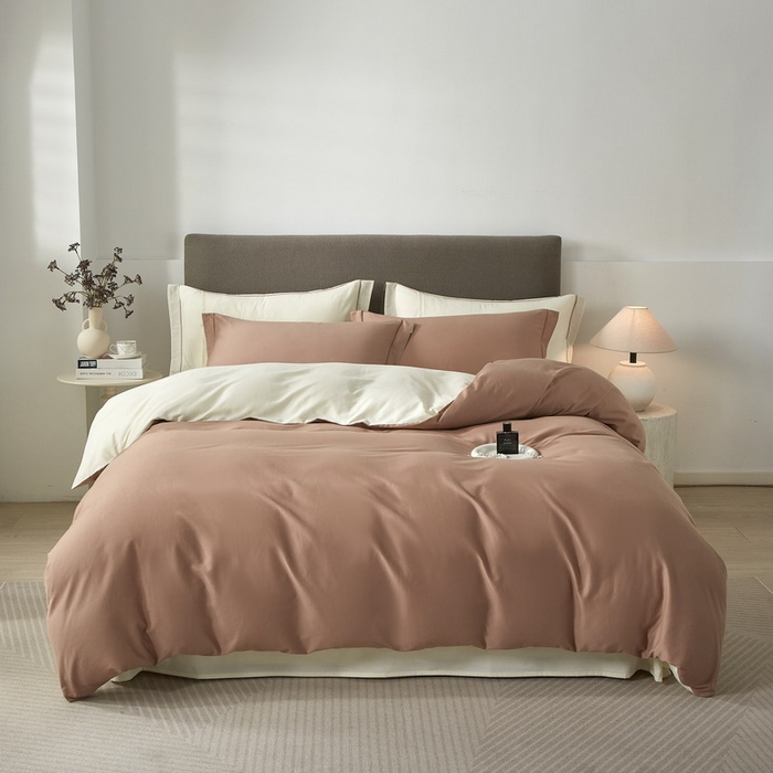 91家纺网 家纺一手货源 找家纺 （总）沐白家居 2025新款全棉高支高密纯色轻磨毛三四件套