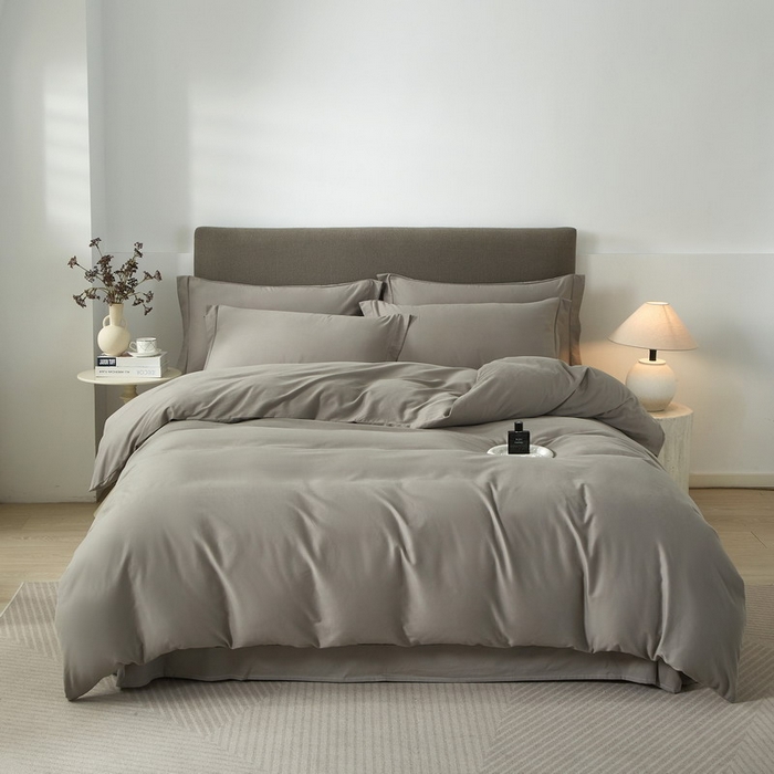 91家纺网 家纺一手货源 找家纺 （总）沐白家居 2025新款全棉高支高密纯色轻磨毛三四件套