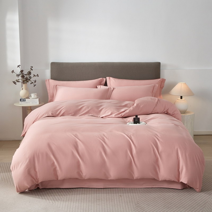 91家纺网 家纺一手货源 找家纺 （总）沐白家居 2025新款全棉高支高密纯色轻磨毛三四件套