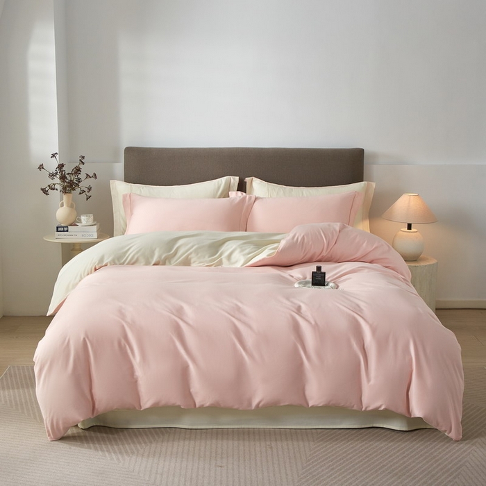 91家纺网 家纺一手货源 找家纺 （总）沐白家居 2025新款全棉高支高密纯色轻磨毛三四件套