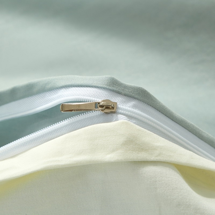 91家纺网 家纺一手货源 找家纺 沐白家居 2025新款全棉高支高密纯色轻磨毛三四件套 蛋青慕斯白